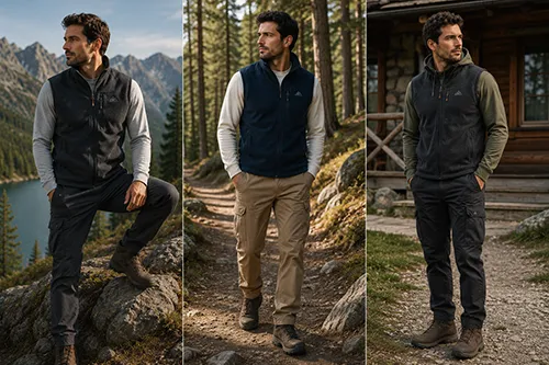Outdoor erkek yelek kombinleri