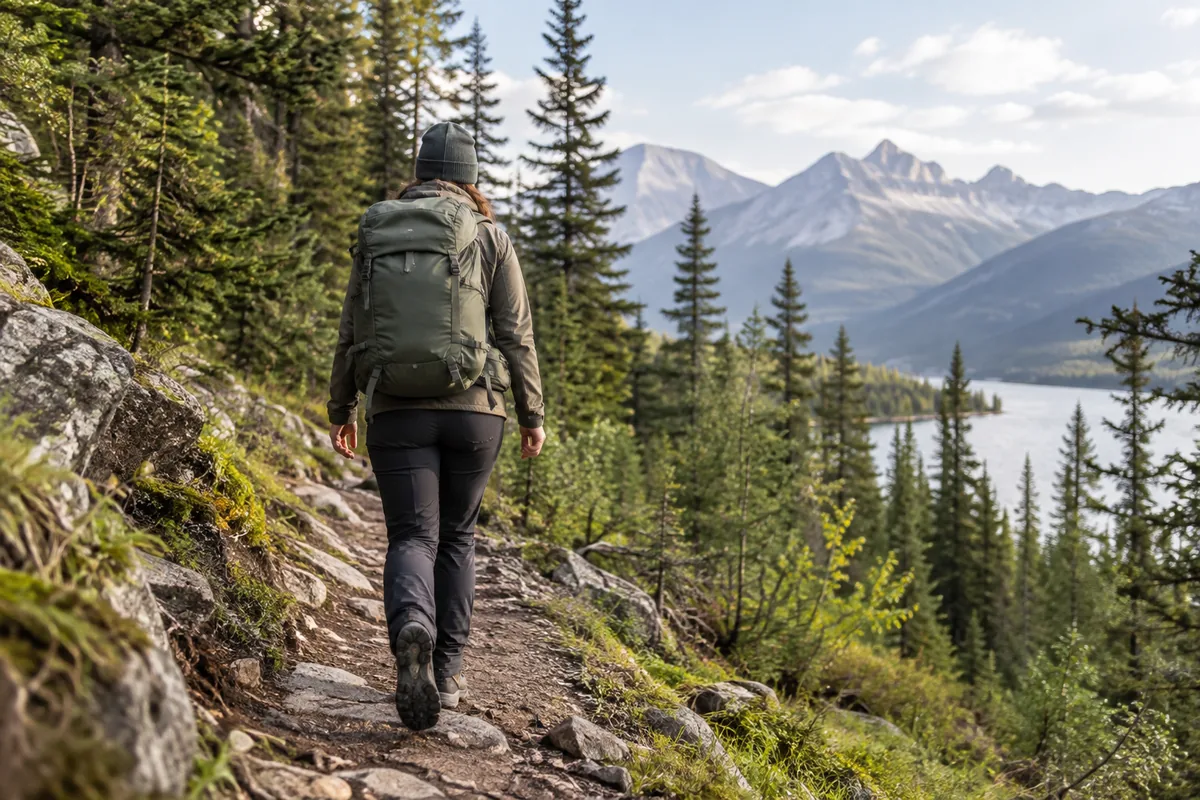 Doğa yürüyüşü için outdoor mont kullanımı