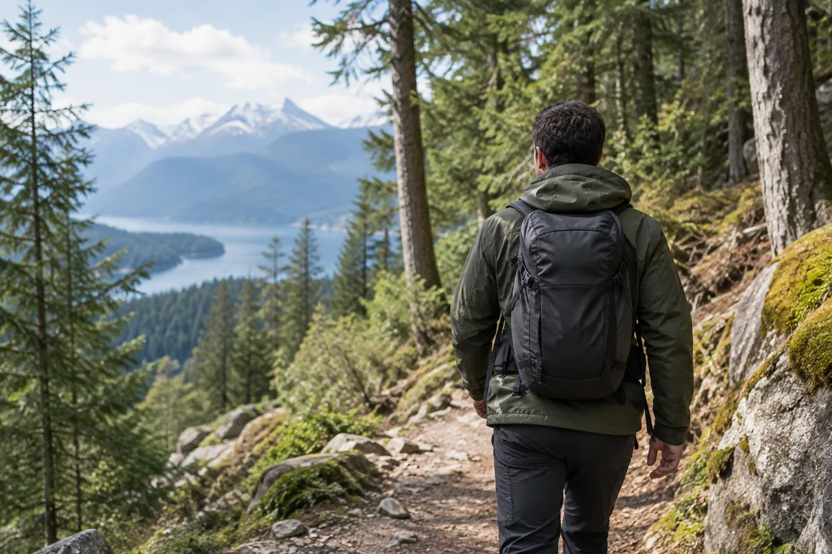 Doğa yürüyüşü için outdoor mont kullanımı