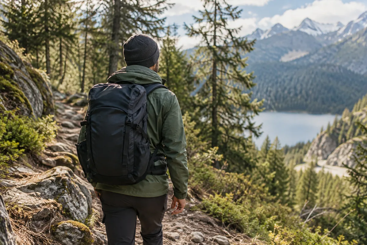 Doğa yürüyüşü için outdoor mont kullanımı